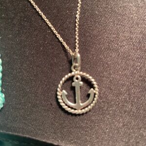 Tiffany & Co. Sterling Anchor Necklace